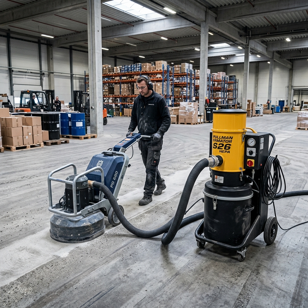 Industrial Grinder and Vacuum